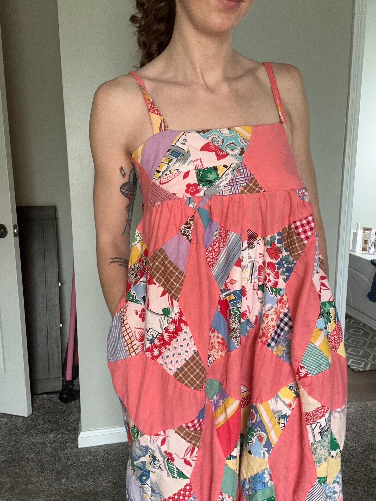 Upcycled Quilt Topper Romper