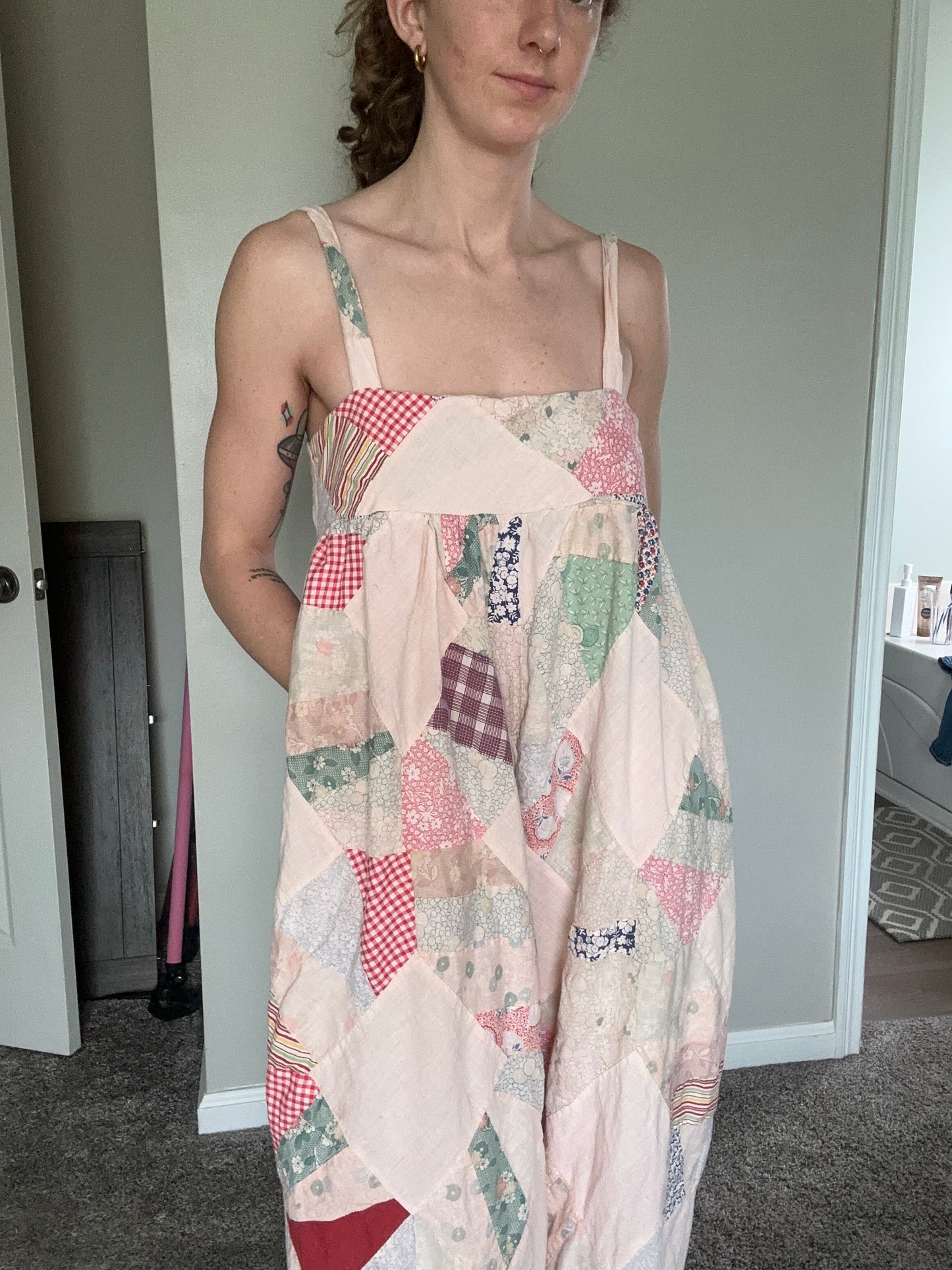 Upcycled Quilt Topper Romper