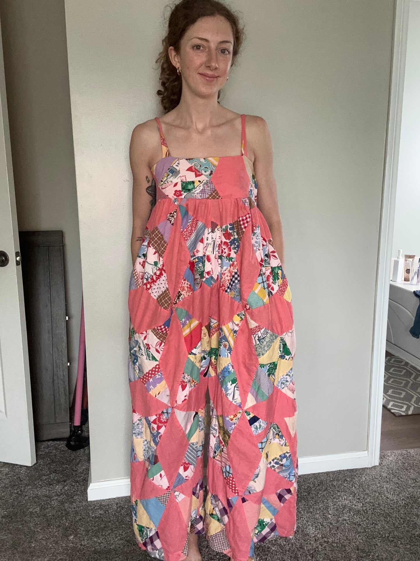 Upcycled Quilt Topper Romper