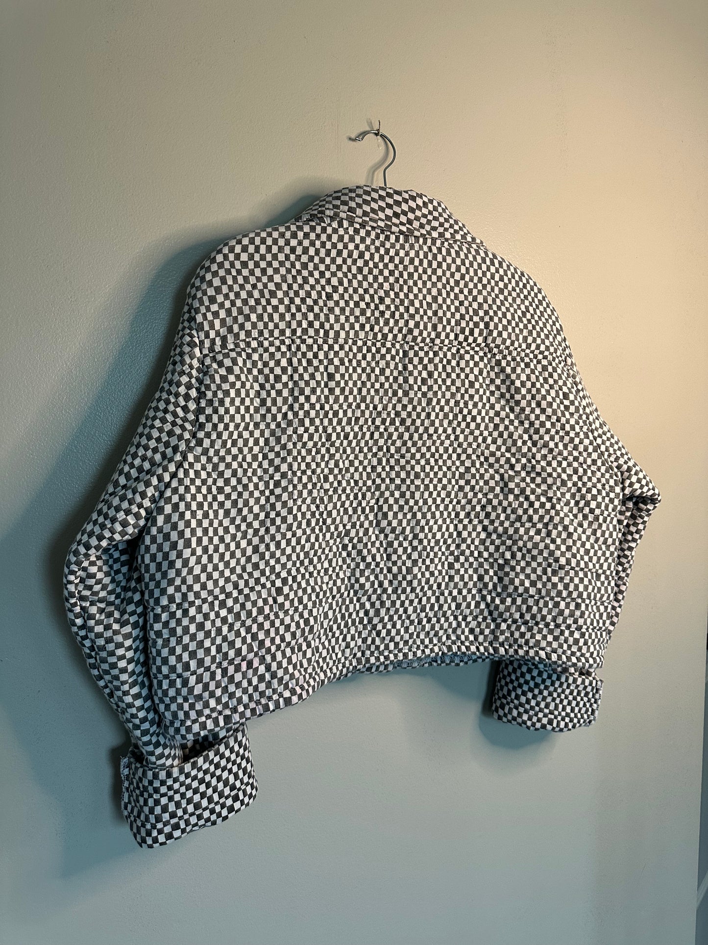 Upcycled Black + White Chore Coat
