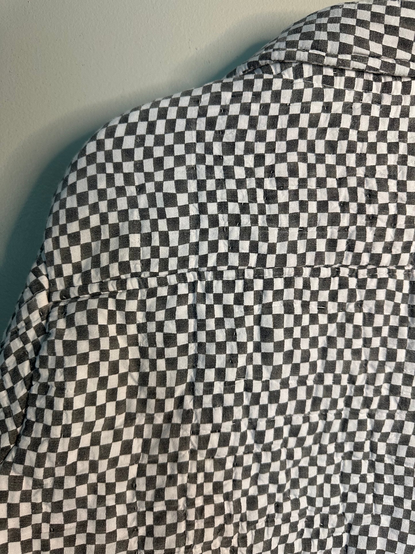 Upcycled Black + White Chore Coat