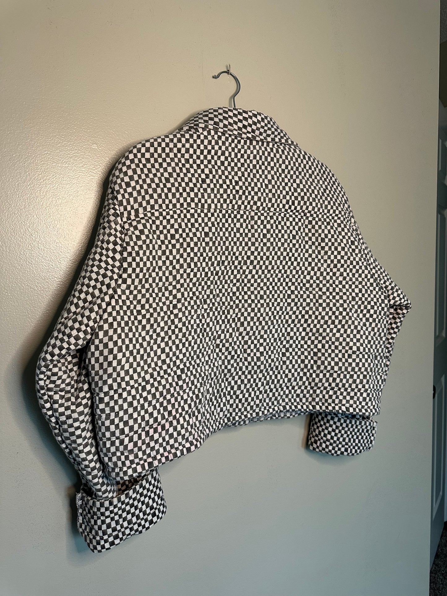 Upcycled Black + White Chore Coat