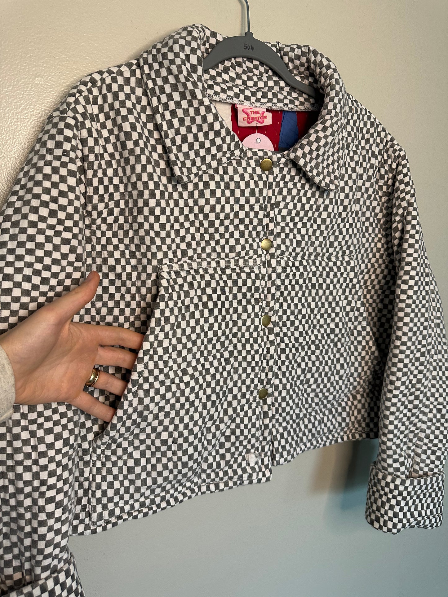 Upcycled Black + White Chore Coat