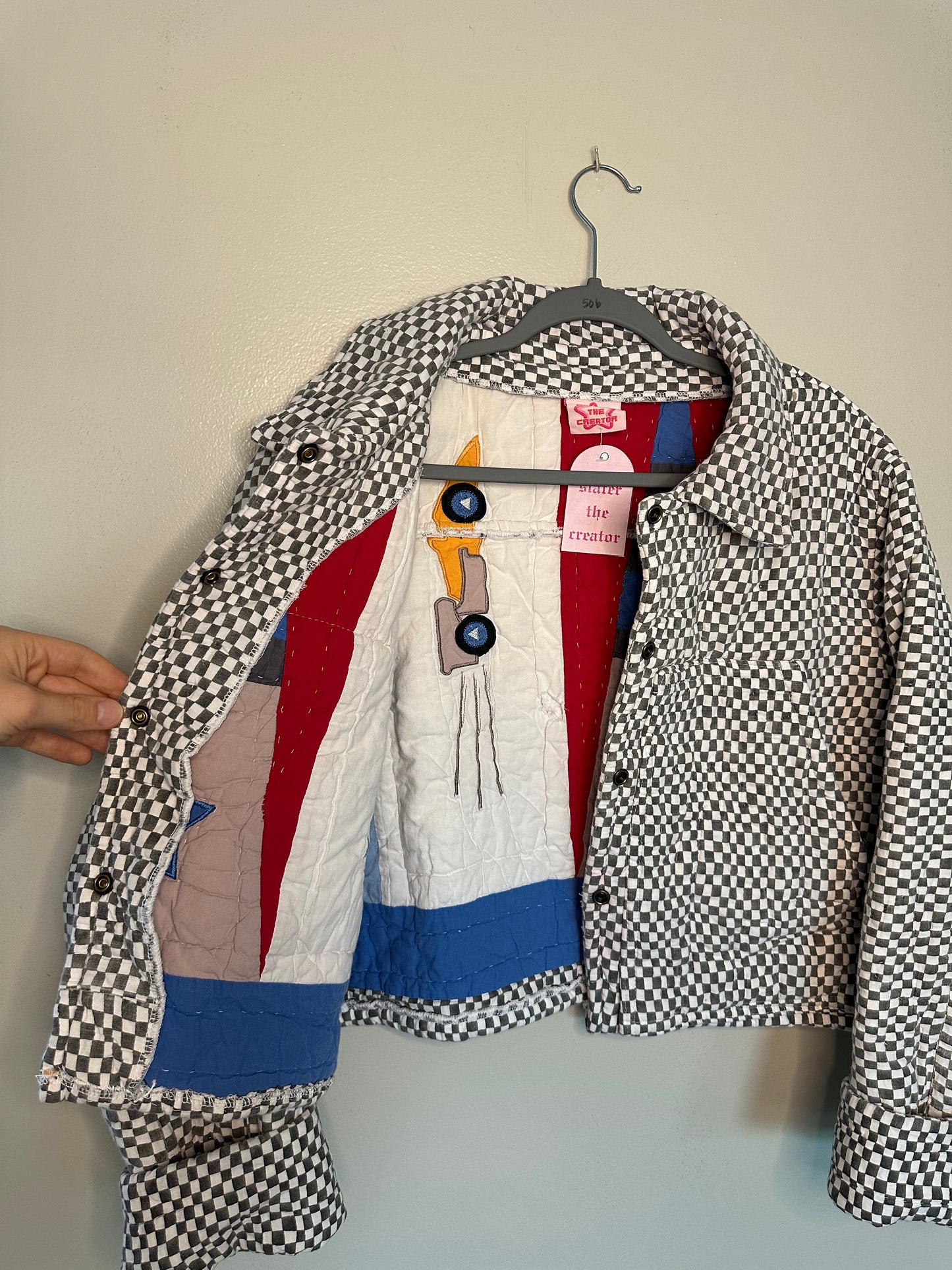 Upcycled Black + White Chore Coat