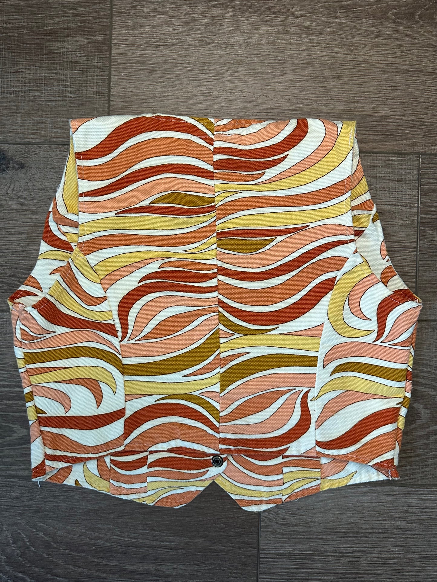 Upcycled Retro Printed Vest