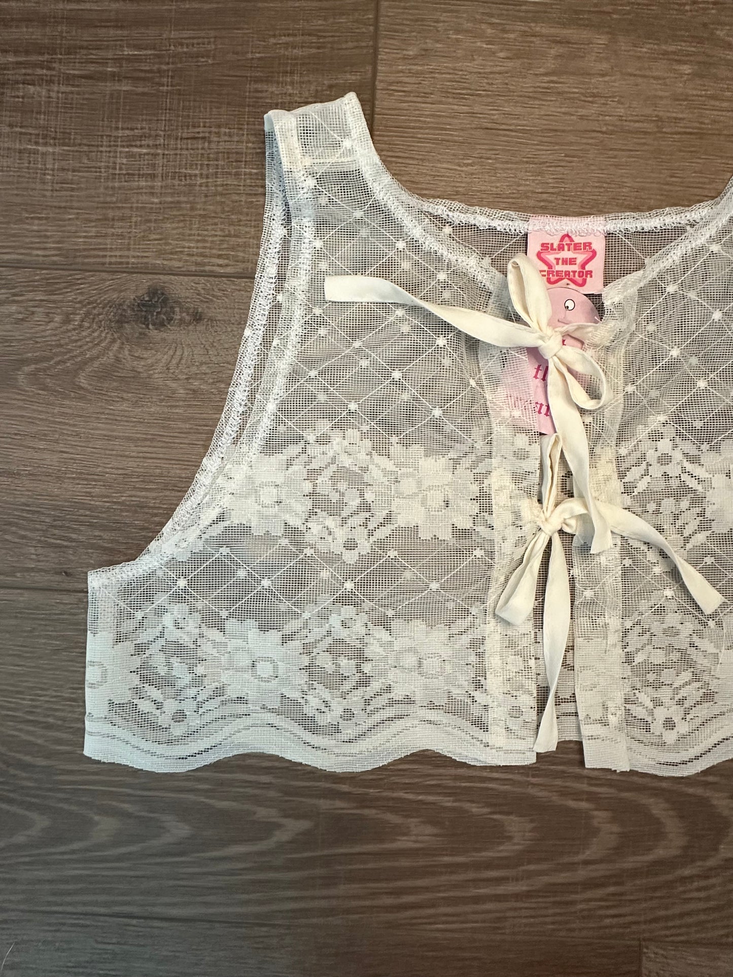 Upcycled Vintage Lace Vest