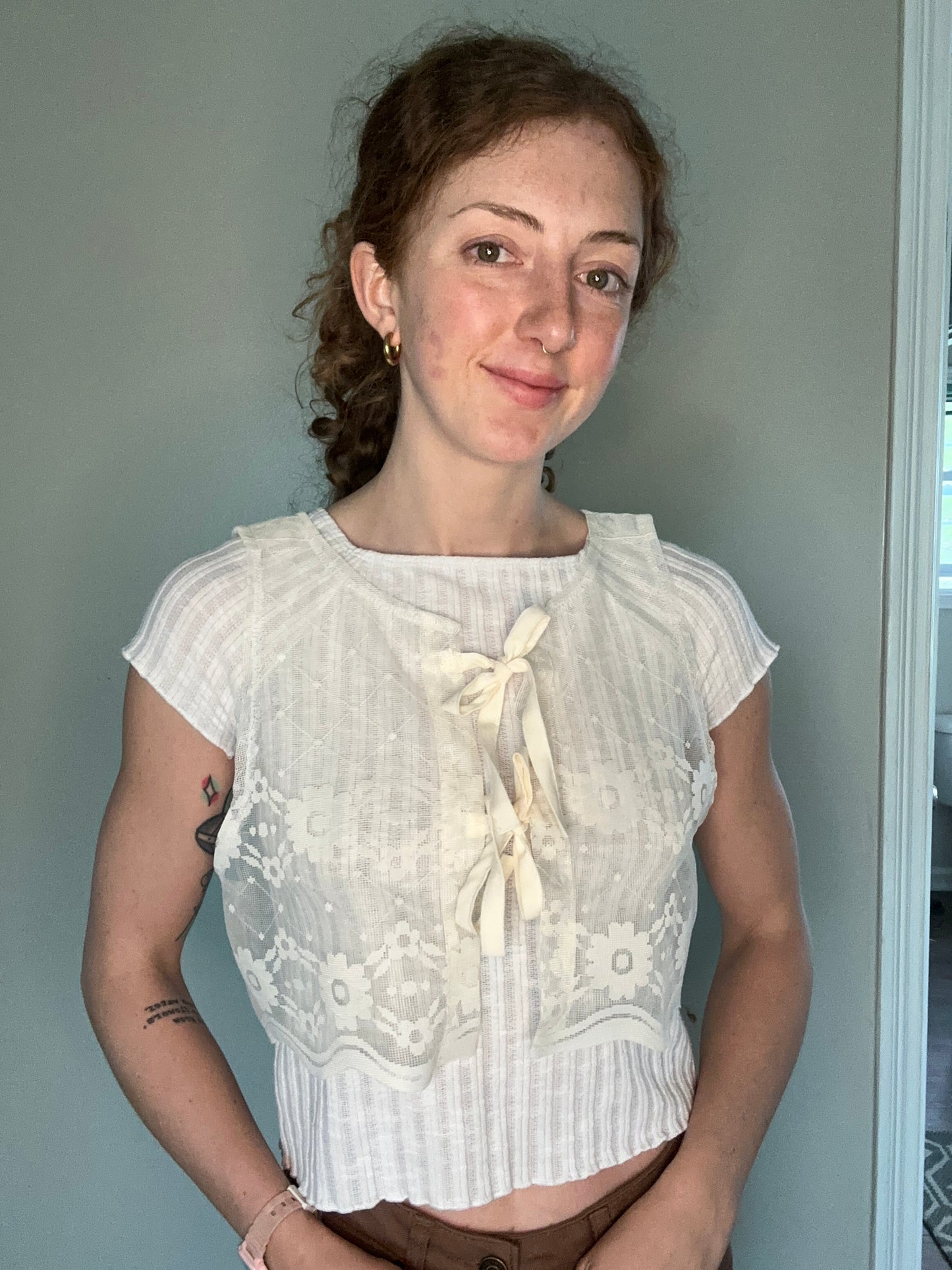 Upcycled Vintage Lace Vest