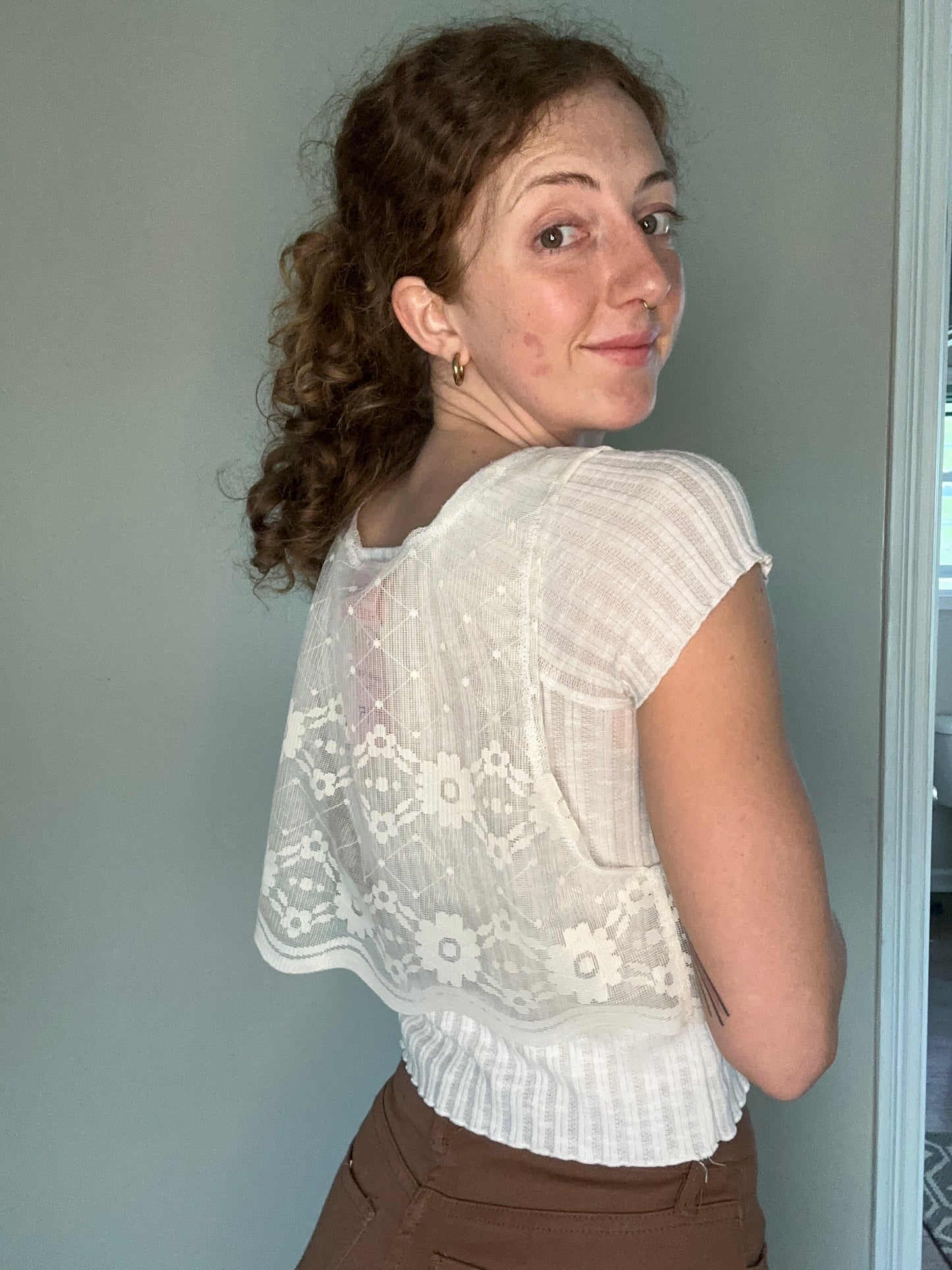 Upcycled Vintage Lace Vest