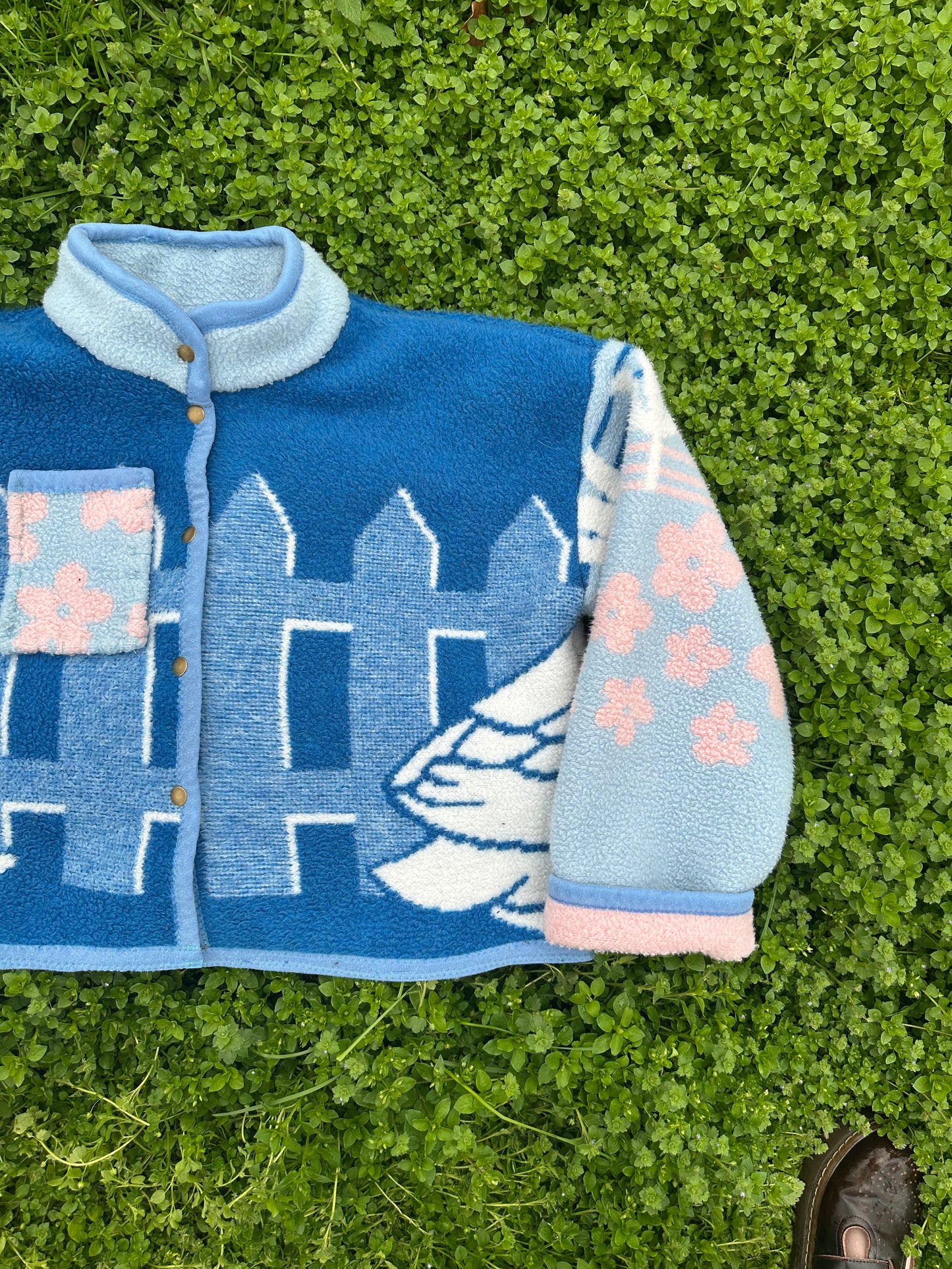 Upcycled Vintage Goose Blanket Coat
