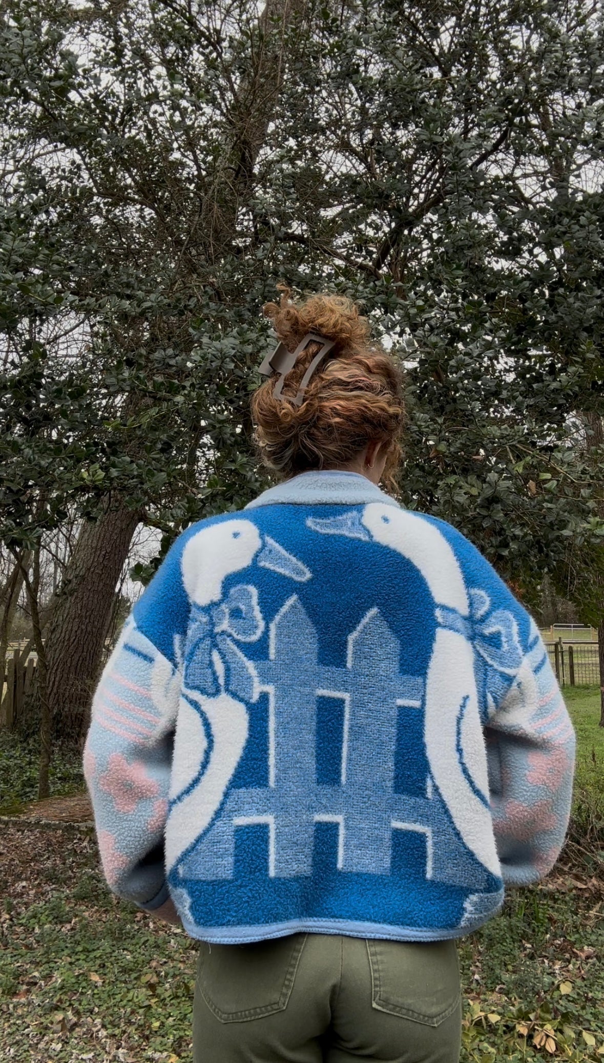 Upcycled Vintage Goose Blanket Coat