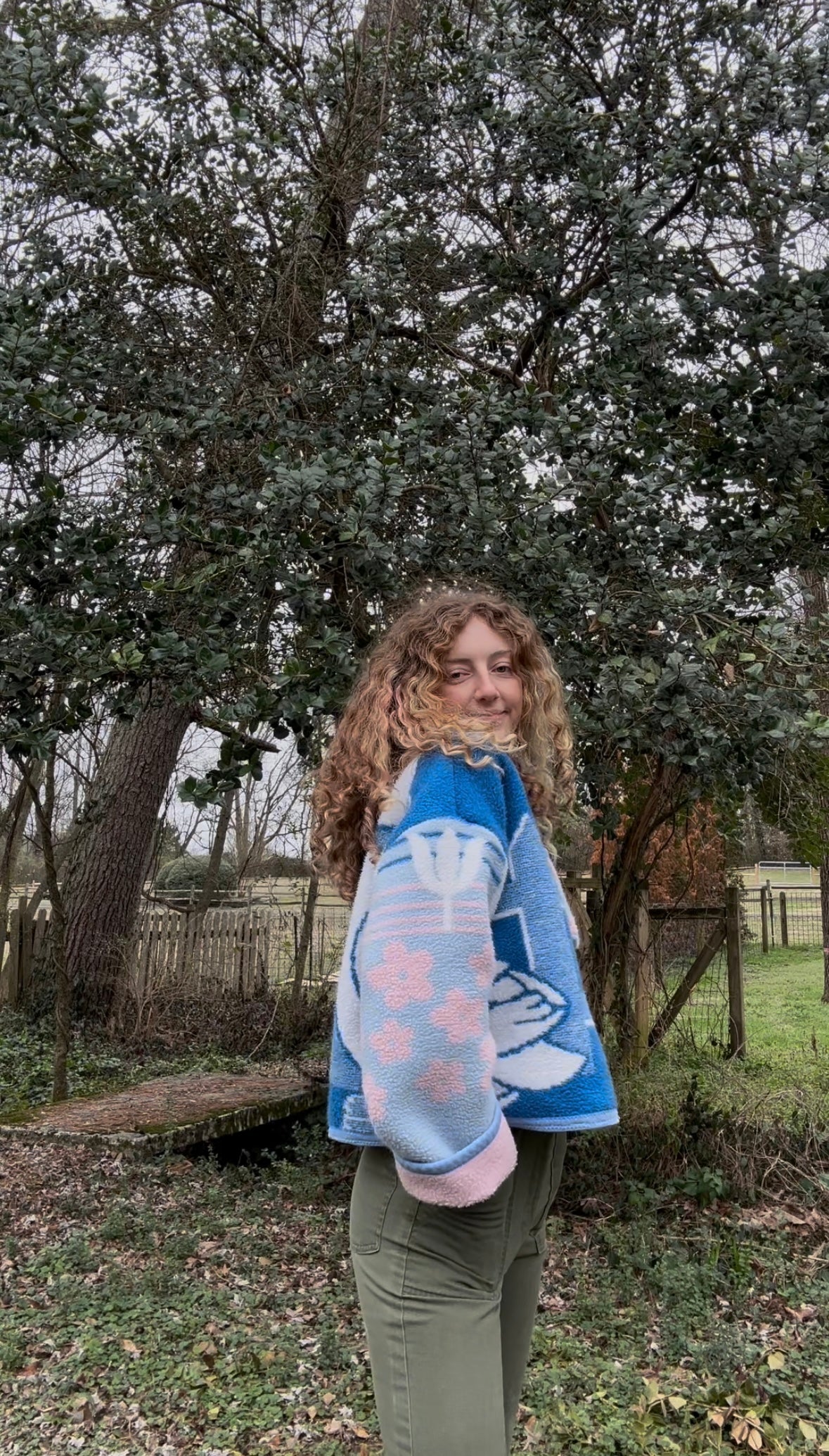 Upcycled Vintage Goose Blanket Coat