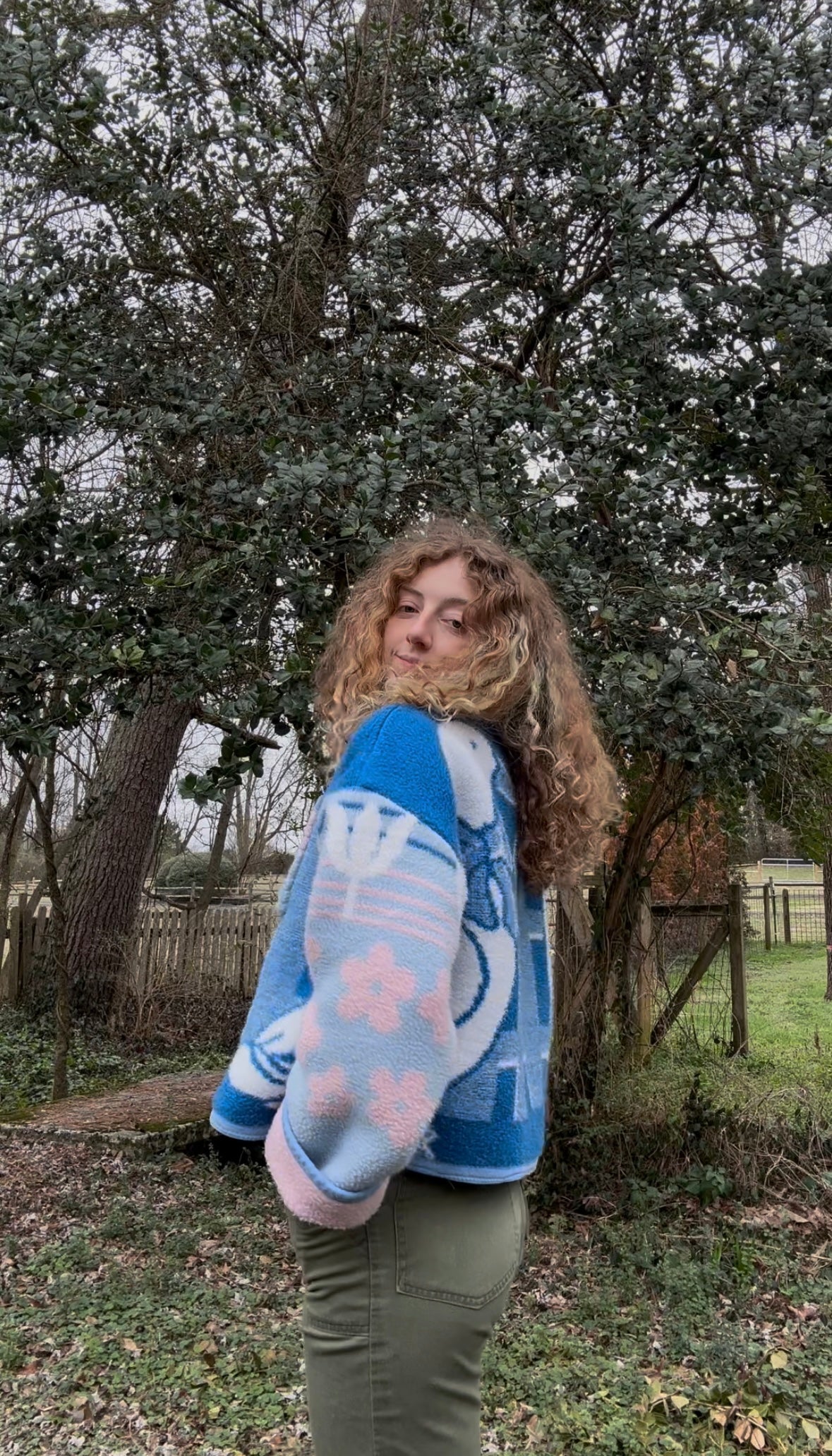 Upcycled Vintage Goose Blanket Coat
