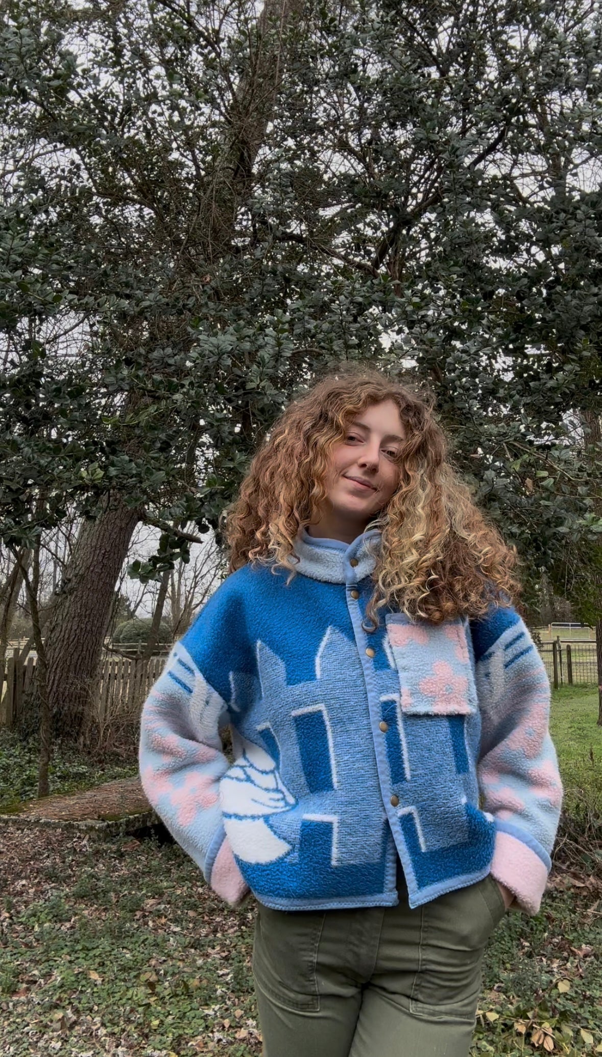 Upcycled Vintage Goose Blanket Coat