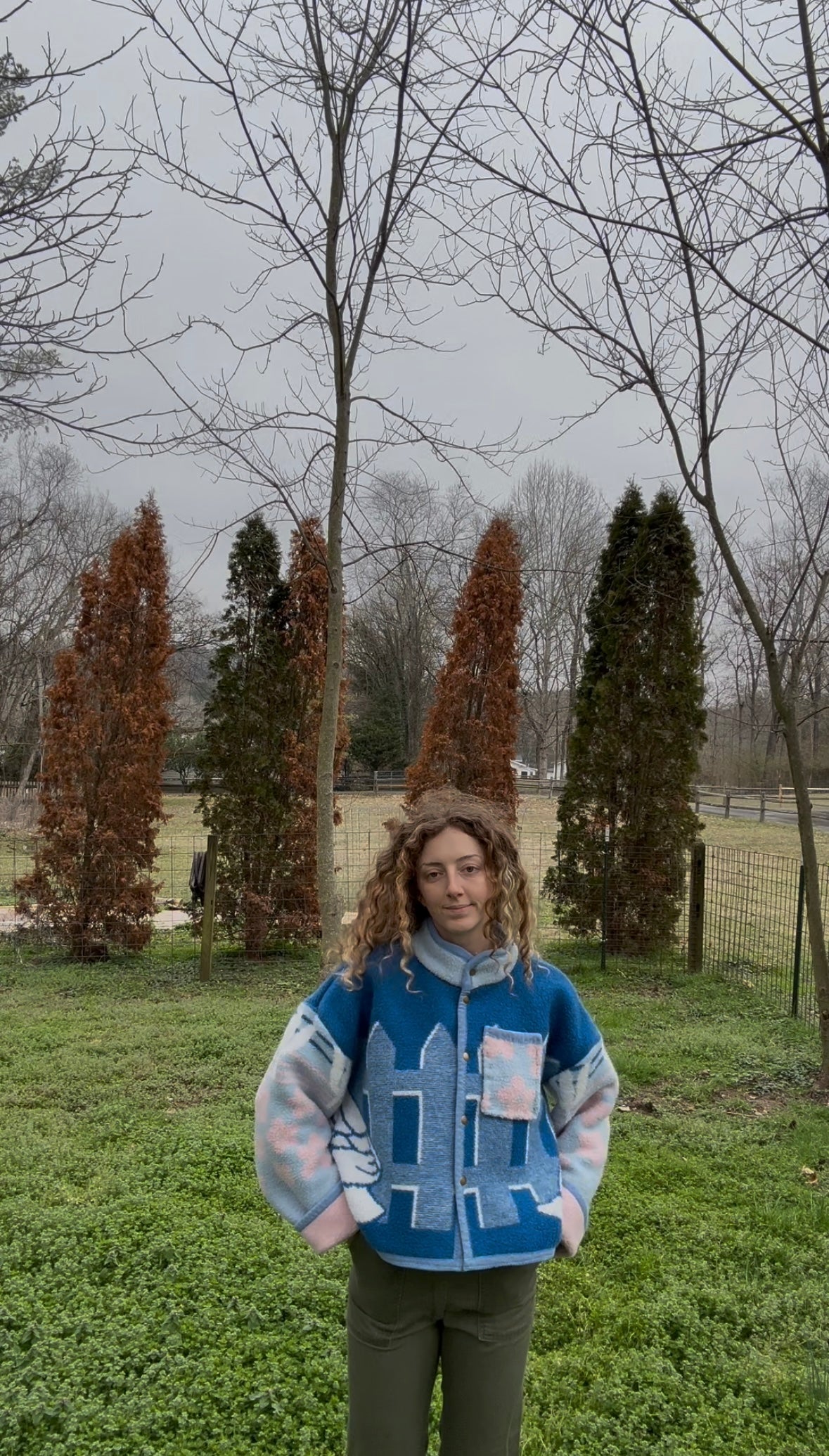 Upcycled Vintage Goose Blanket Coat