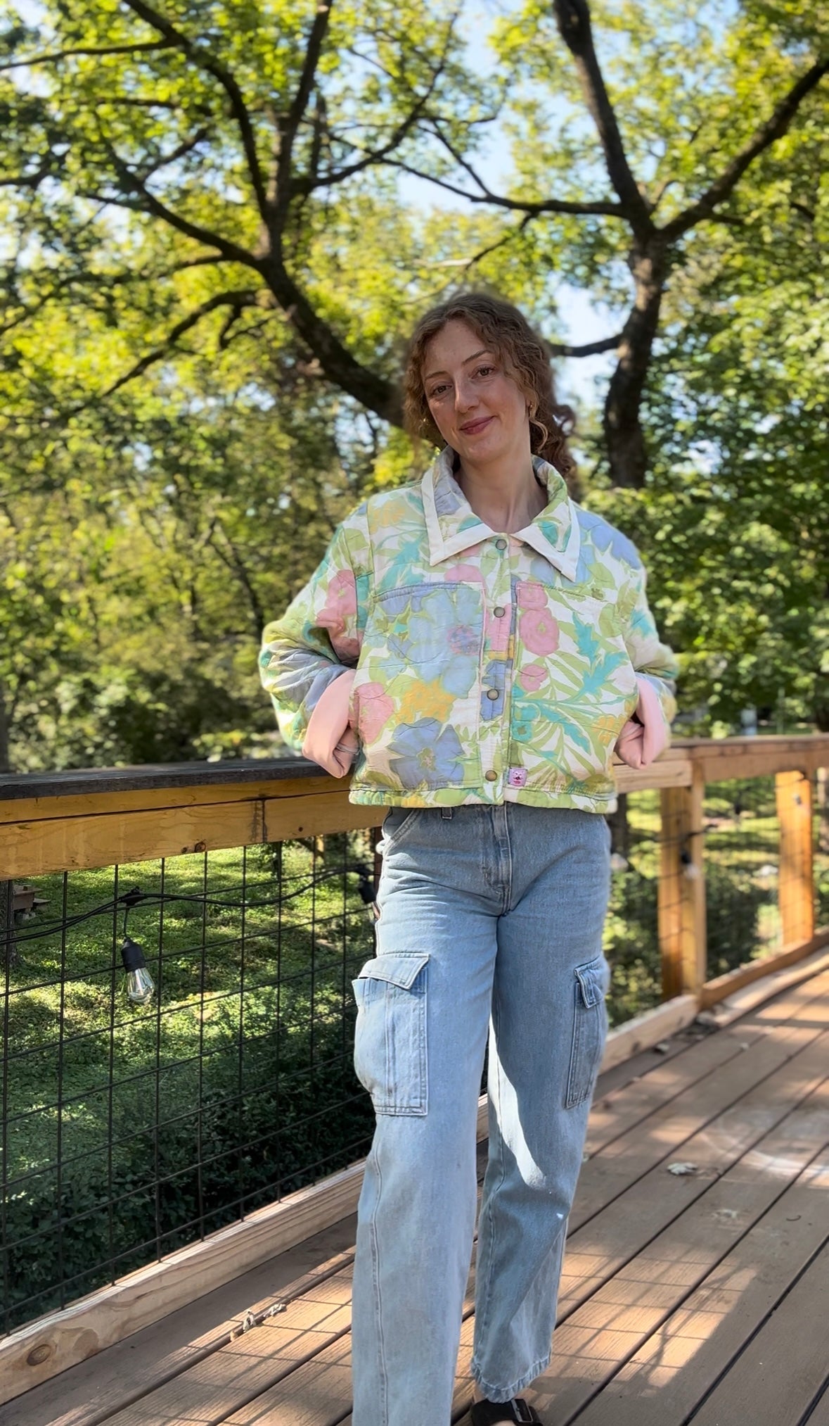 upcycled vintage silk/satin blanket coat