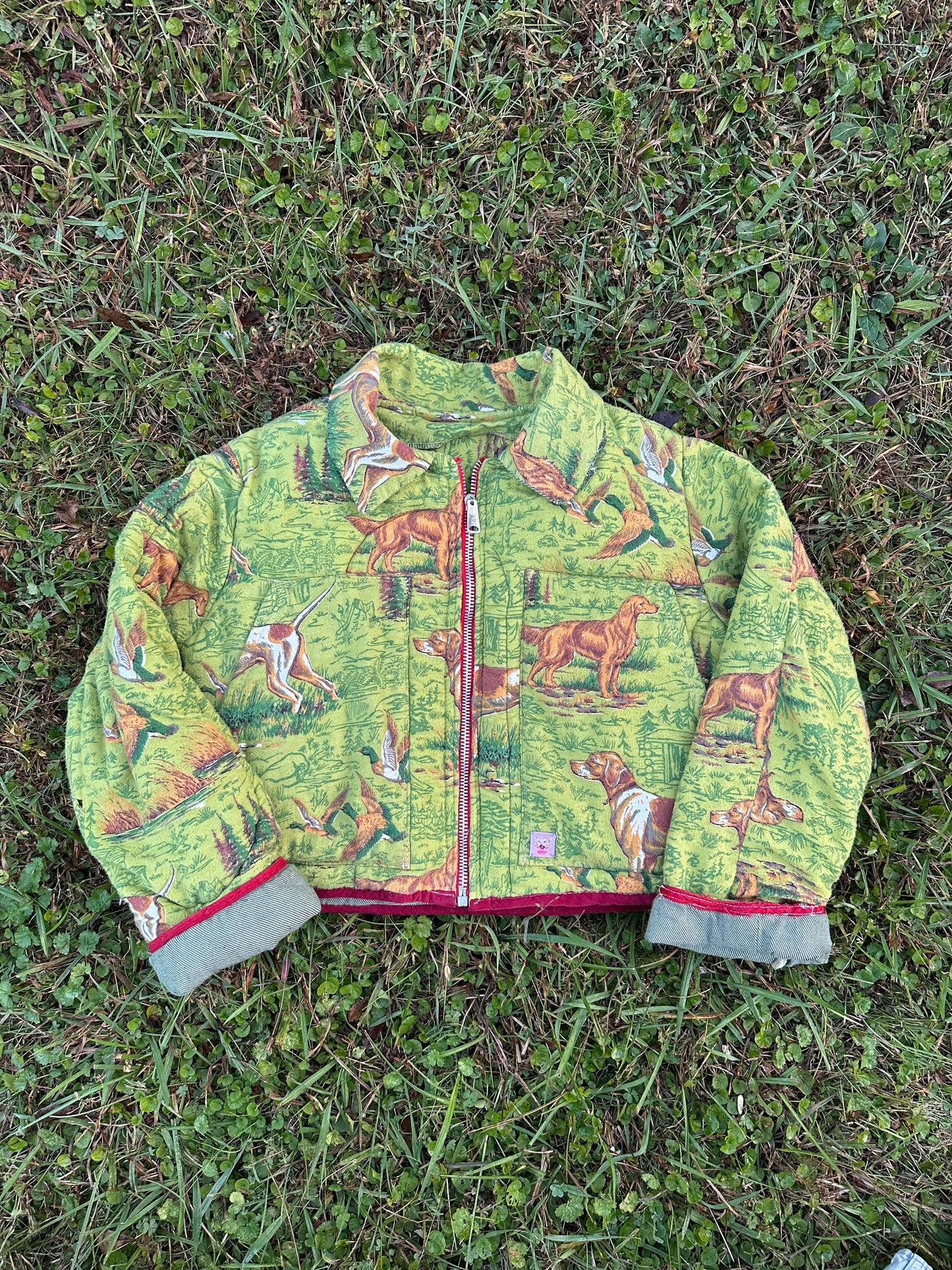 upcycled 1980s vintage sleeping bag coat