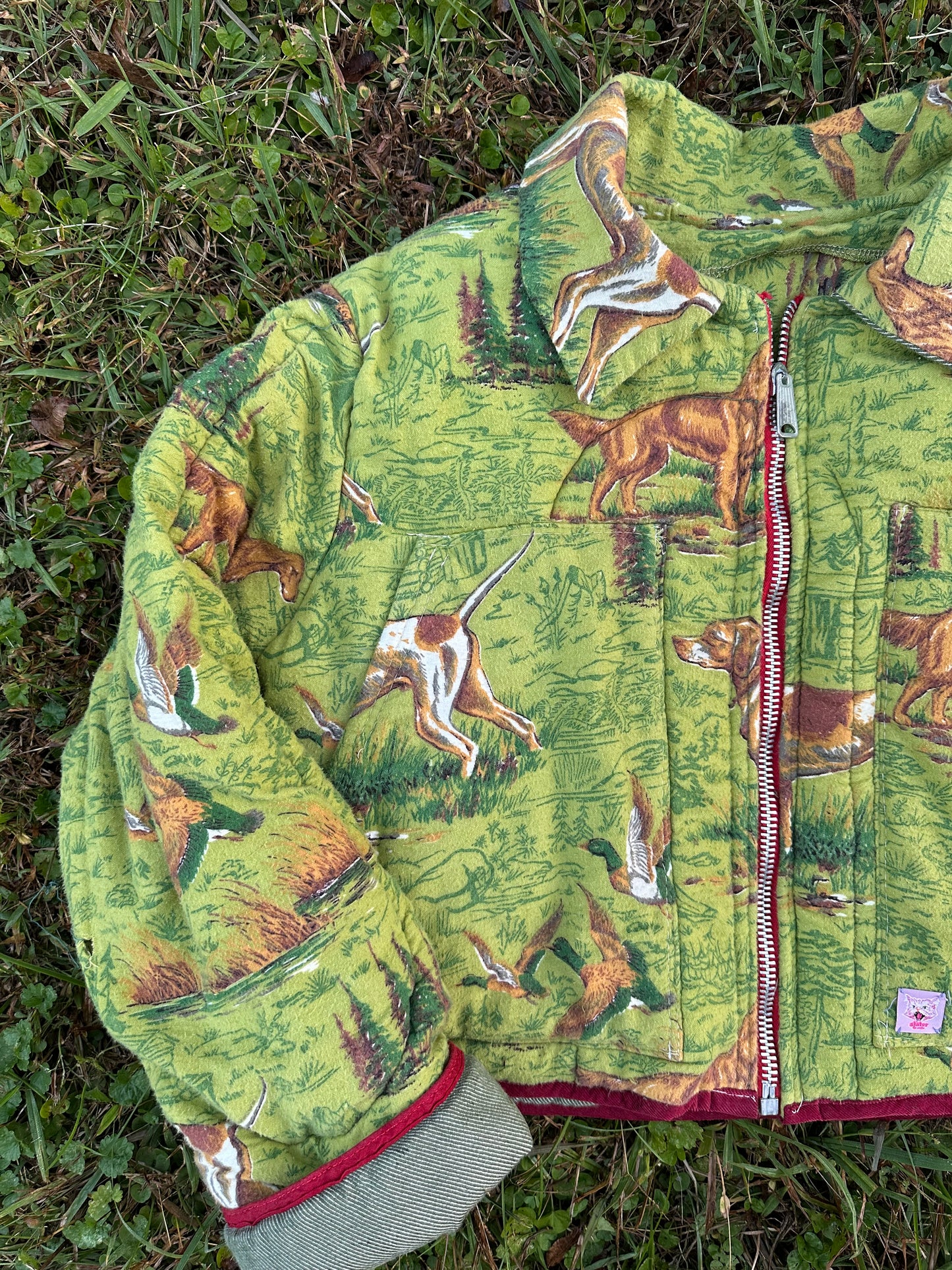 upcycled 1980s vintage sleeping bag coat