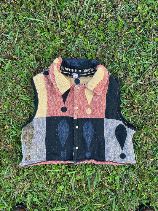 upcycled !!!!!! tapestry vest