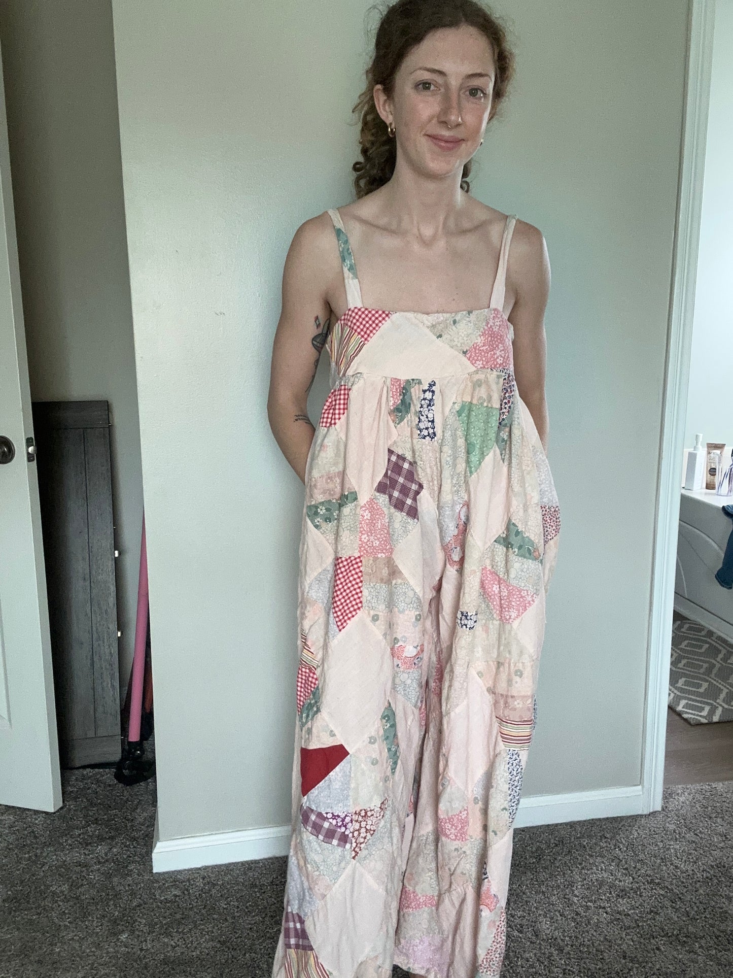 Upcycled Quilt Topper Romper