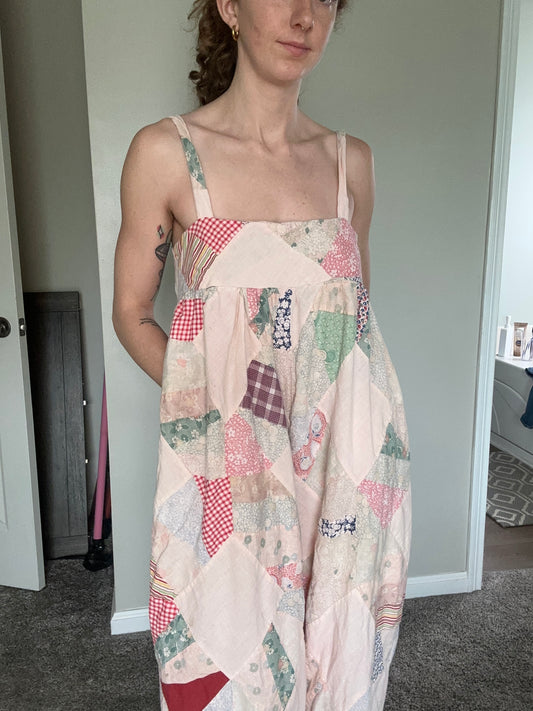 Upcycled Quilt Topper Romper