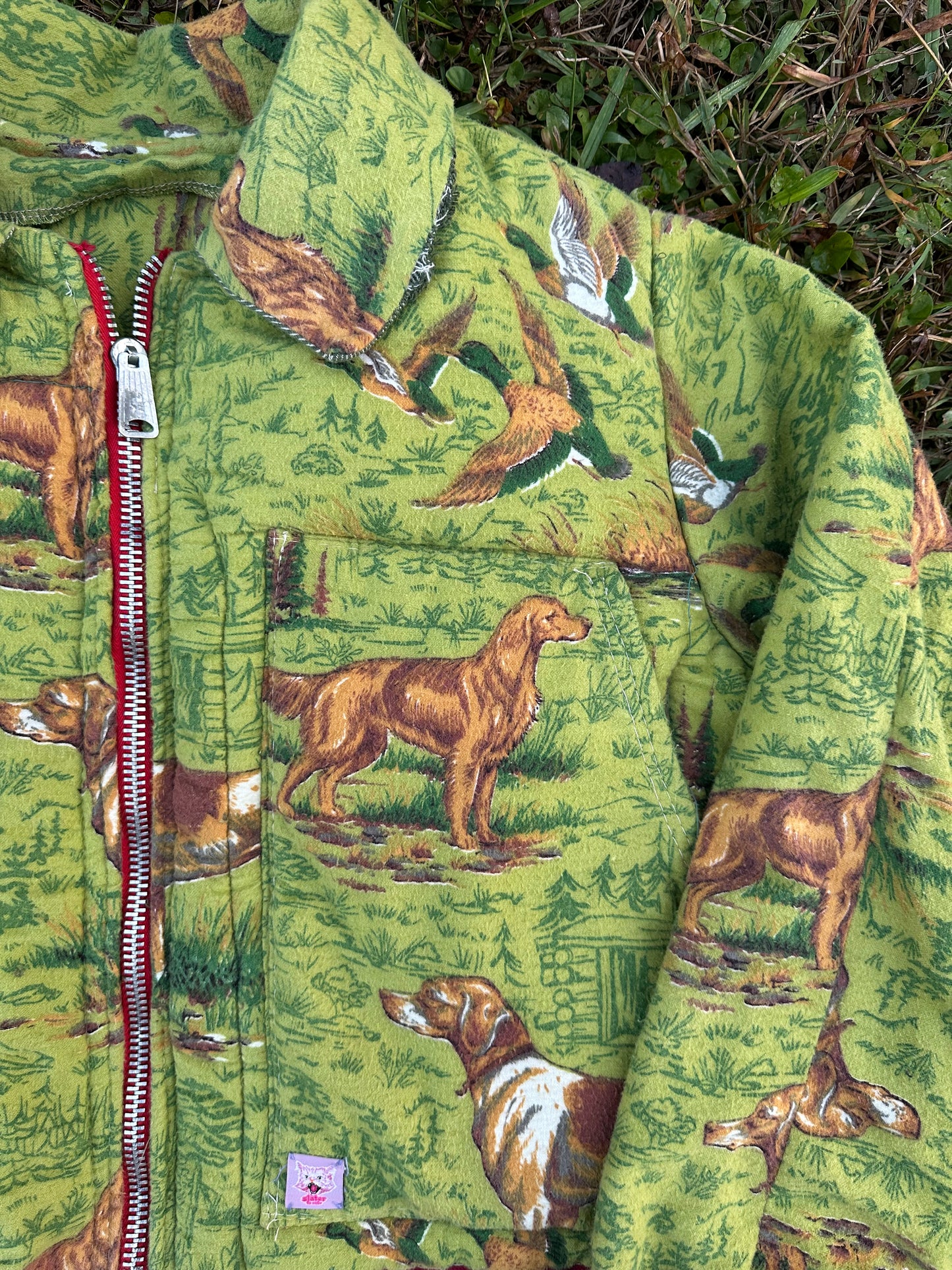 upcycled 1980s vintage sleeping bag coat