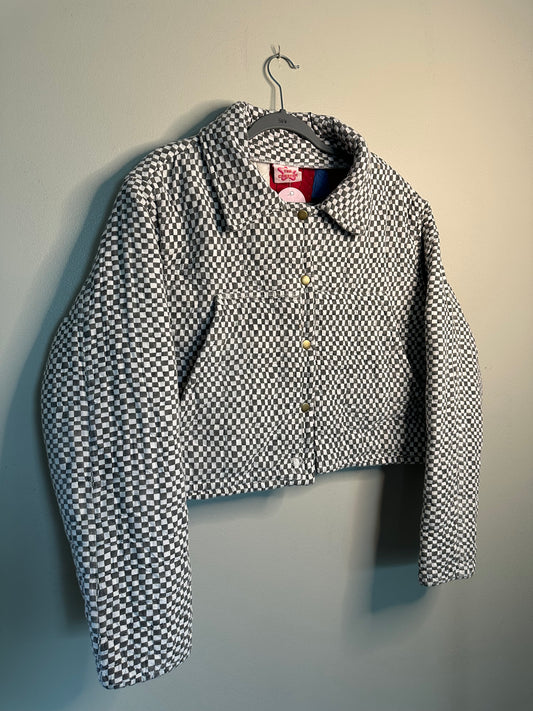 Upcycled Black + White Chore Coat