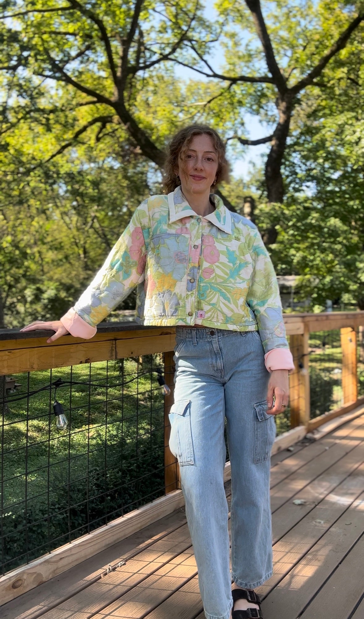upcycled vintage silk/satin blanket coat